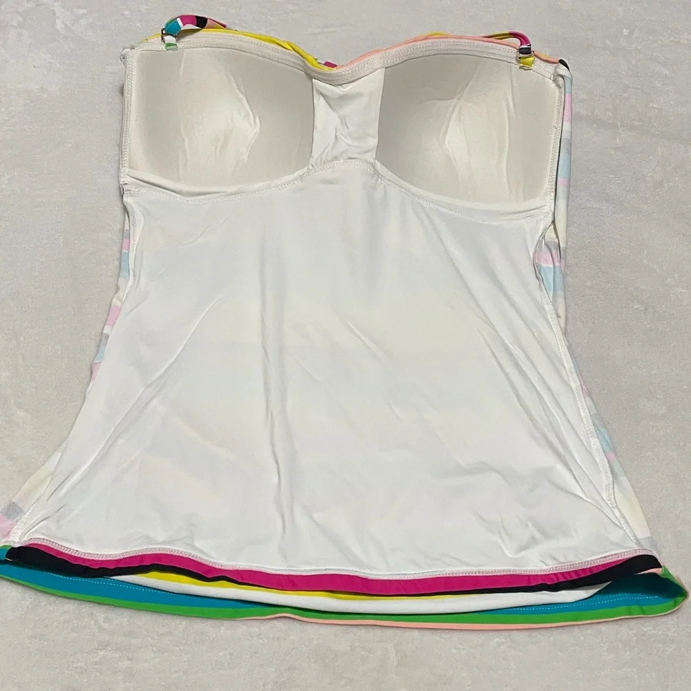 Anne Cole Striped One Piece SwimTankini Top Sz X-Large - Picture 4 of 13